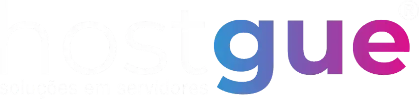 Logo da Hostgue empresa que oferece soluções em servidores e hospedagem de sites e e-mail profissional.
